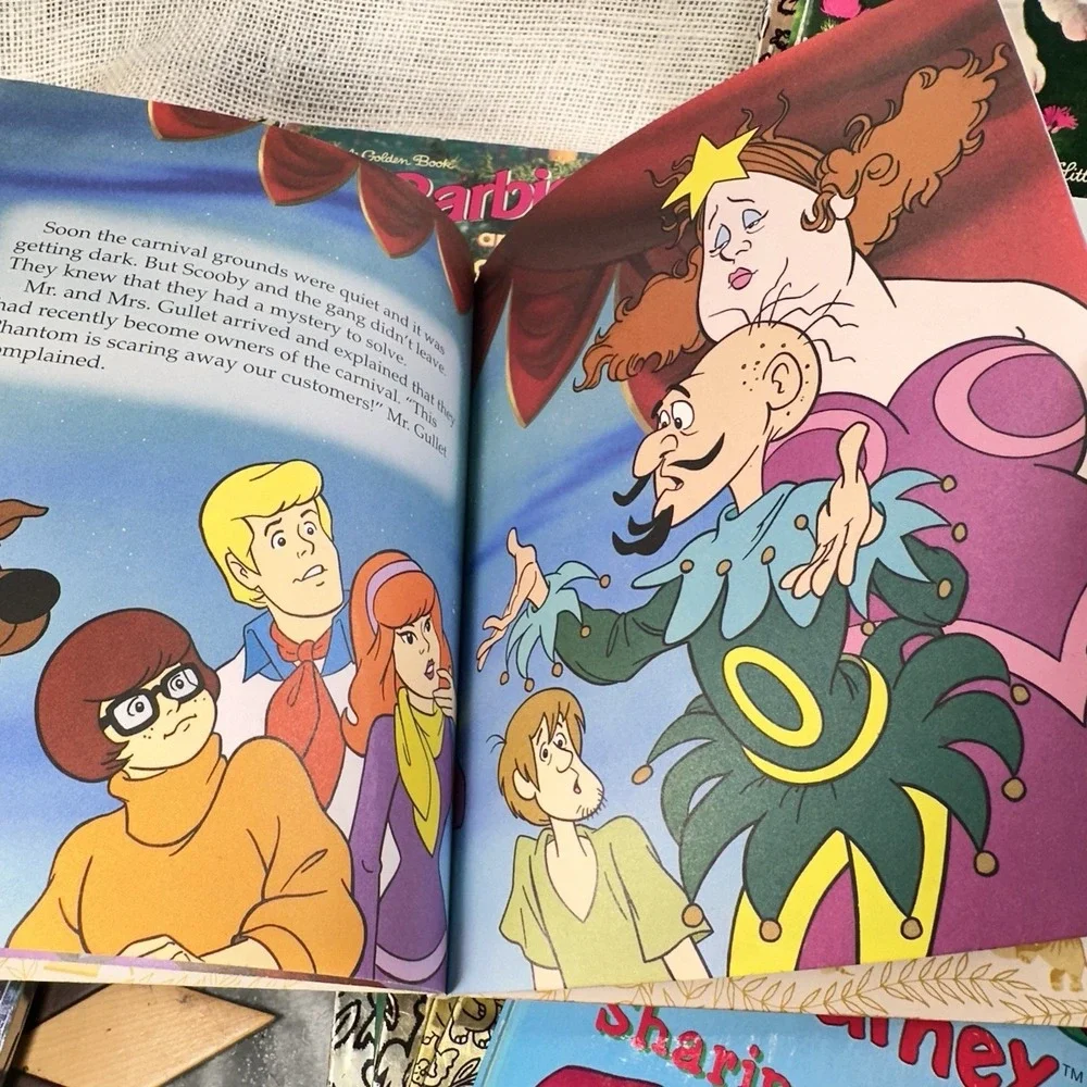 Little Golden Books Lot‎ 4 Poky Little Puppy Scooby Doo Barbie Taxi Kids